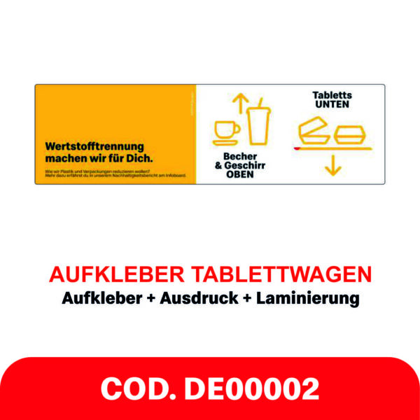 AUFKLEBER TABLETTWAGEN